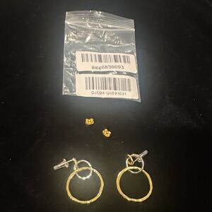 Gold and Silver Hoop Earrings